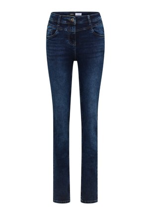 Cecil, HIGH WAIST SLIM LEG JEANS IM SLIM FIT - Jean slim - mid blue used wash
