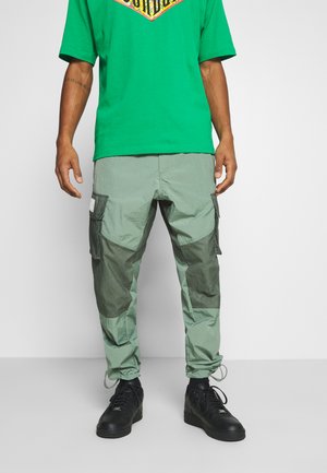 PANT - Tygbyxor - spiral sage/white