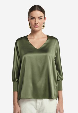Falconeri BLUSE AUS SEIDENSATIN - Blouse - grün - 9224 - fern