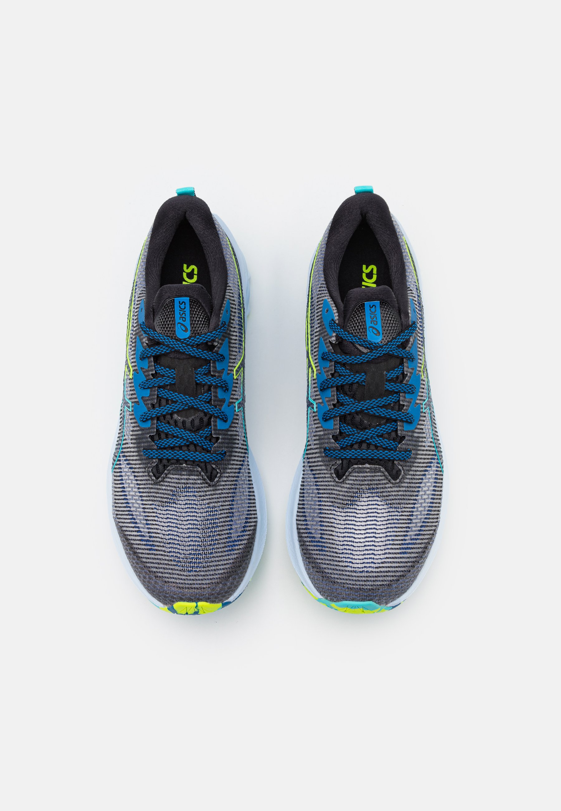 ASICS NOVABLAST 2 LE - Hardloopschoenen neutraal - black/hazard green/zwart  - Zalando.nl