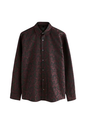 REGULAR FIT - LONG SLEEVE JAQUARD FLORAL PRINT - Cămașă - red