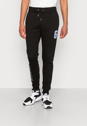 NAZANO JOGGER - Trainingsbroek - jet black/white/lilac