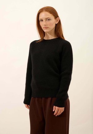 ROUND NECK - Pullover - black