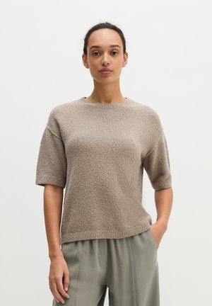 Marc O'Polo, T-Shirt basic - stone taupe melange