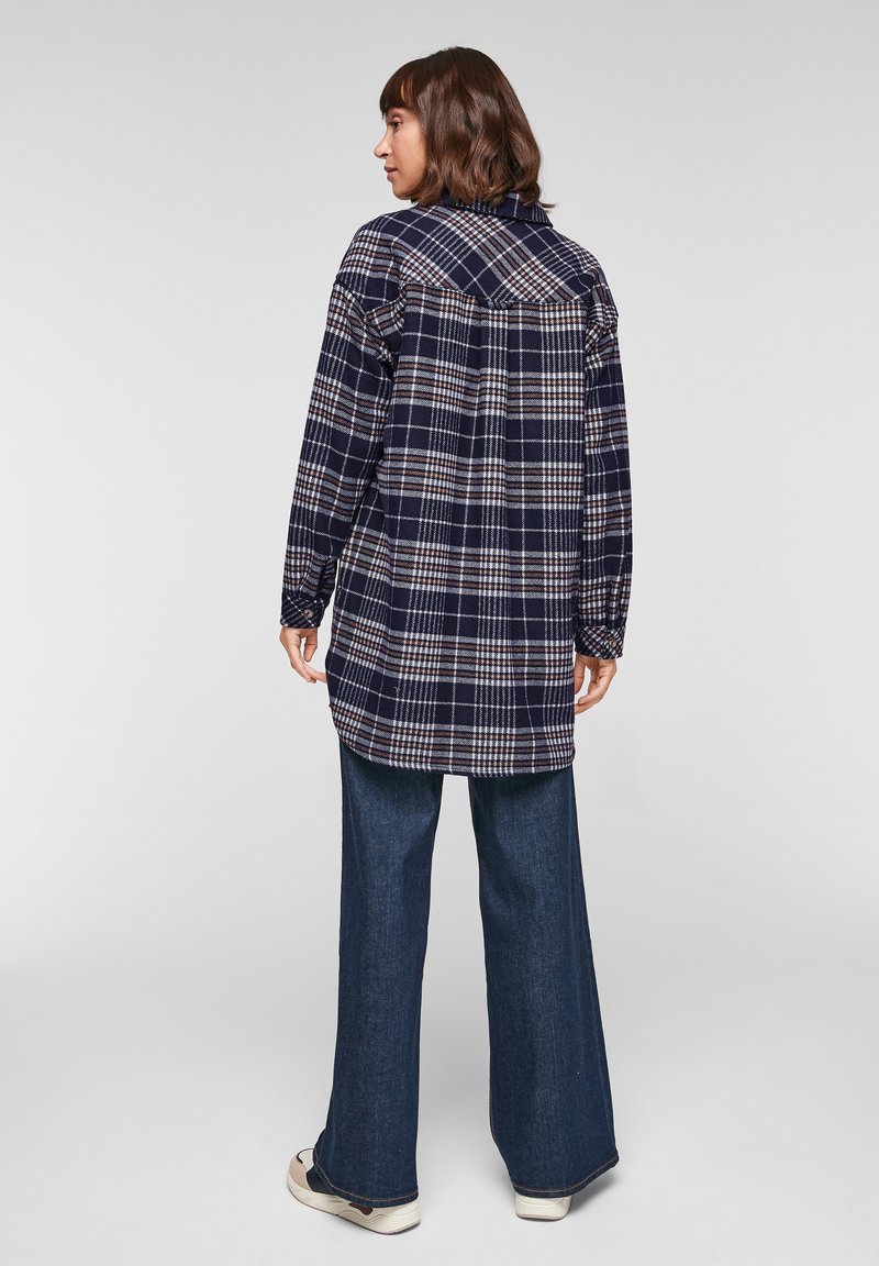 Damen Parkas | s.Oliver Kurzmantel navy check/dunkelblau - DZ45068 Damen Parkas | s.Oliver Kurzmantel navy check/dunkelblau - DZ45068