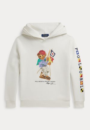 Polo Ralph Lauren, POLO BEAR HOODIE 7-14Y - Kapuutsiga pusa - bear deckwash white