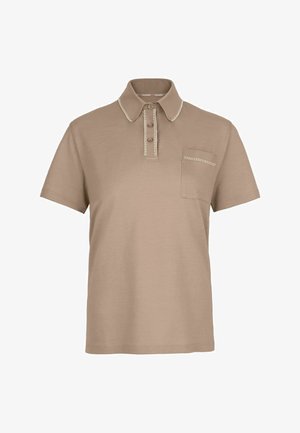 Falconeri, PIQUÉ WITH KNITTED COLLAR - Poloshirt - brown