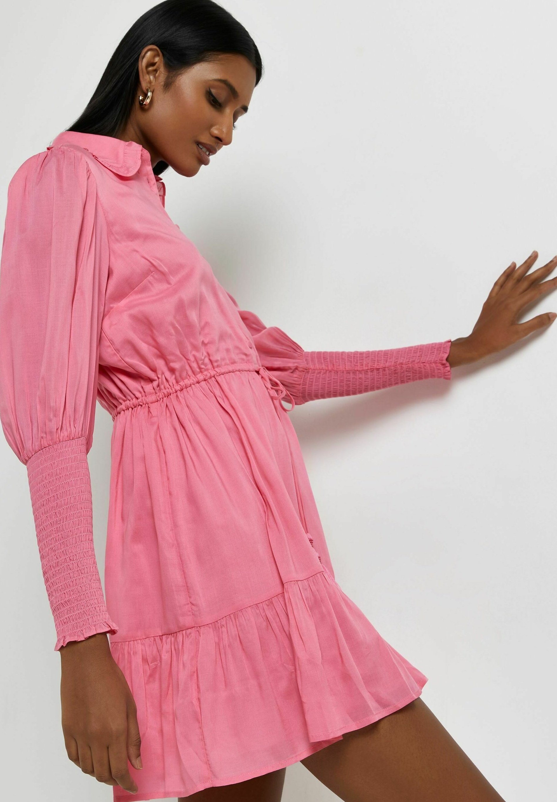 Bright pink shirt dress Outlet