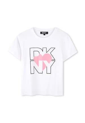 À MANCHES COURTES - T-shirt imprimé - rose buvard