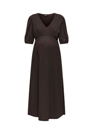 OLMPETRIS LIFE V-NECK CALF  - Robe de jour - black coffee