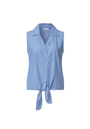 Street One, BLUSENTOP MIT BOWLING-KRAGEN UND KNOTEN - Hemdbluse - original blue