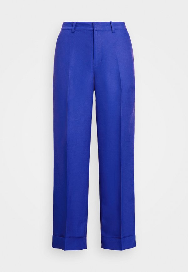 LINEN BLEND TWILL CROPPED PANT - Trousers - new sapphire4