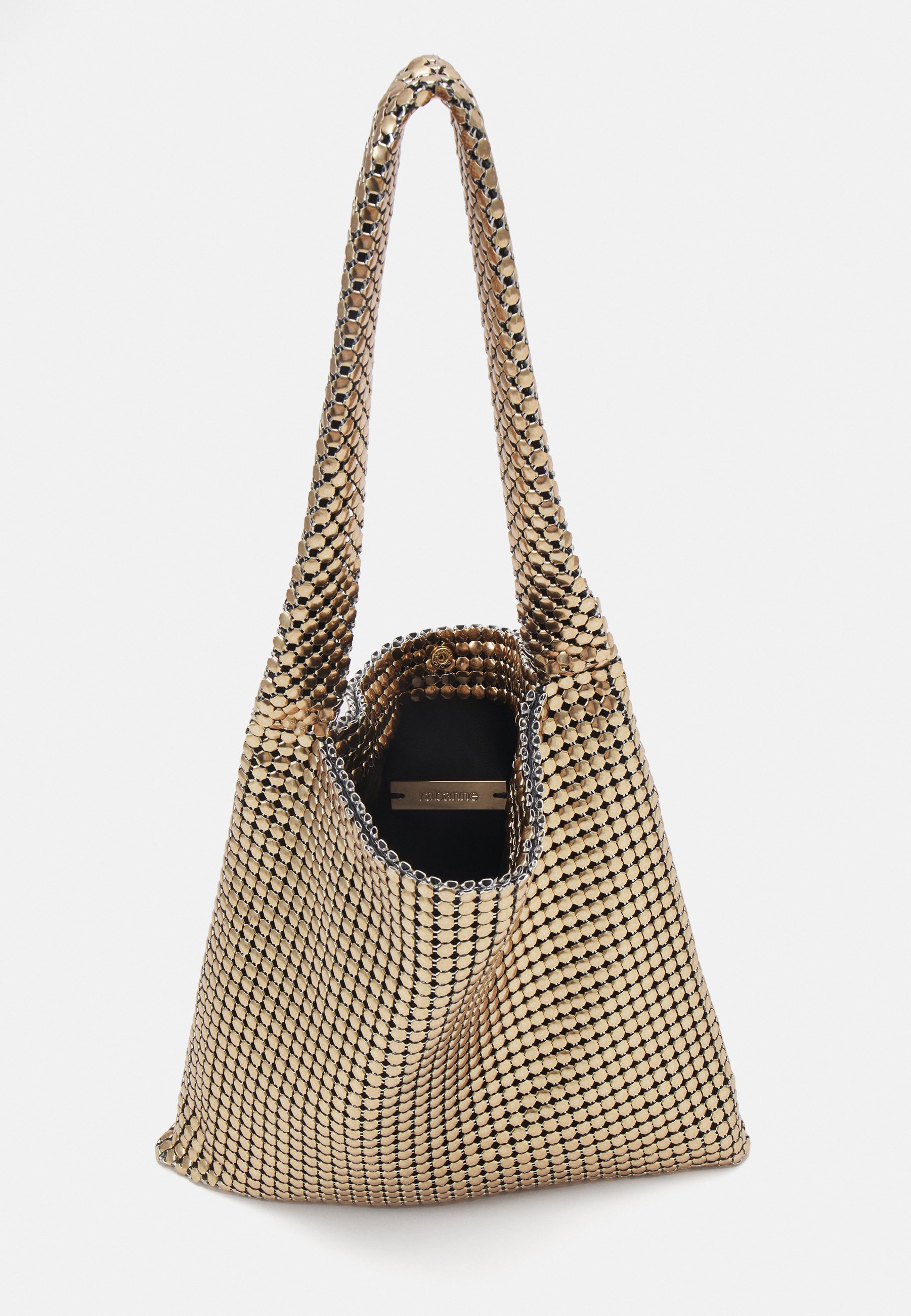 トートバッグ Rabanne Small Gold Mesh Pixel Shoulder Bag Rabanne PIXEL MINI - Handbag - gold-coloured - Zalando.co.uk