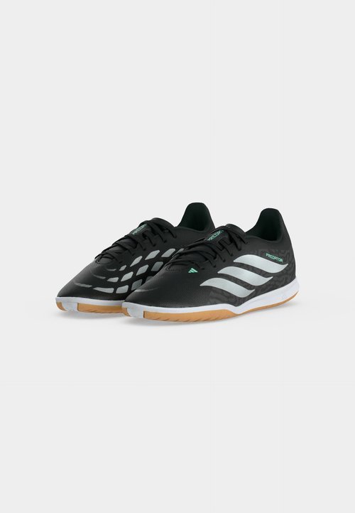 adidas PREDATOR CLUB SALA INDOOR KIDS UNISEX - Indoor football boots - core black/silver-coloured metallic/pulse mint — photo 3