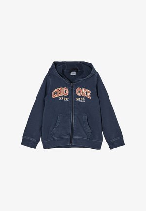 Nike Sportswear G NSW TREND FLC FZ HOODIE PRN - Sweatjacke - midnight navy/dunkelblau