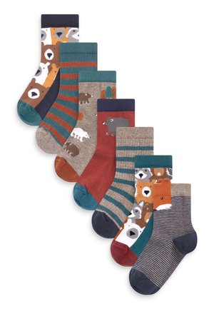RICH 7 PACK  - Socks - brown animal stripe