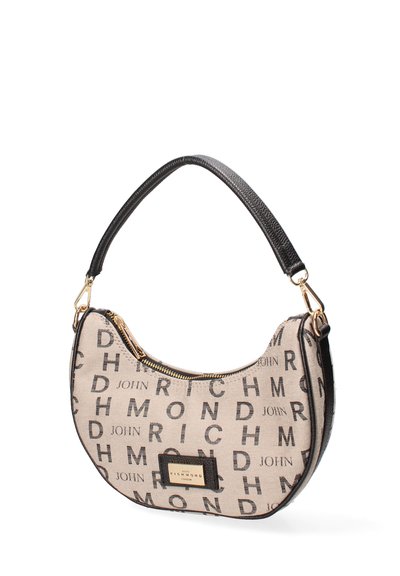 John Richmond Handtas - beige and black and gold