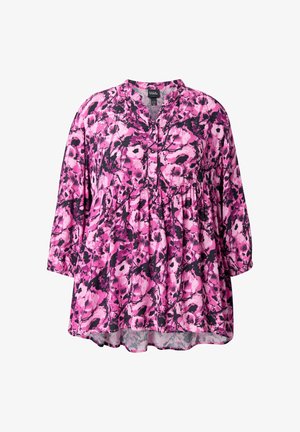 Ulla Popken, NEON FLORAL 3/4 SLEEVE - Blouse - raspberry