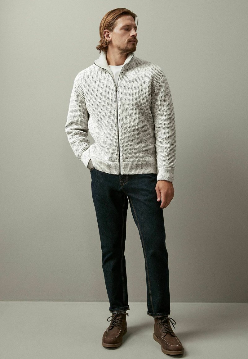 Next REGULAR CHENILLE THROUGH - Kardigan - ecru cream