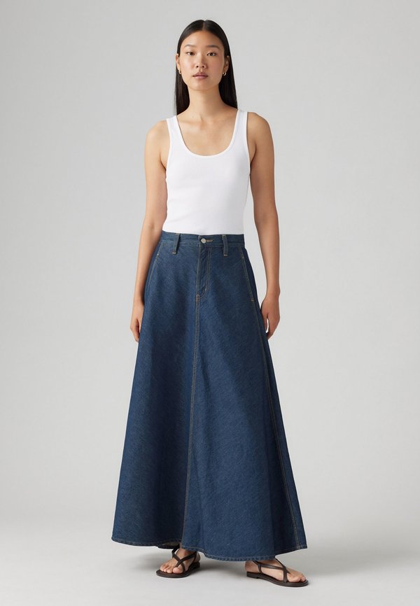 XL SKIRT - Denim skirt - square circle2