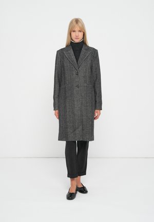 VMBLAZA HERRINGBONE LONG BOO - Klassisk kåpe / frakk - black