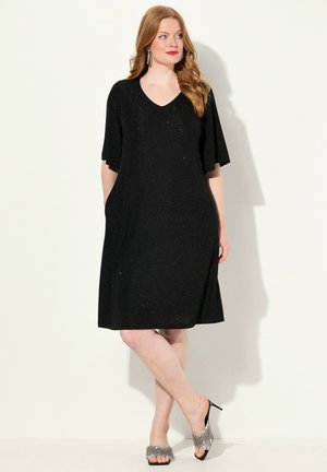 SPARKLING SLEEVE A-LINE - Cocktailjurk - black