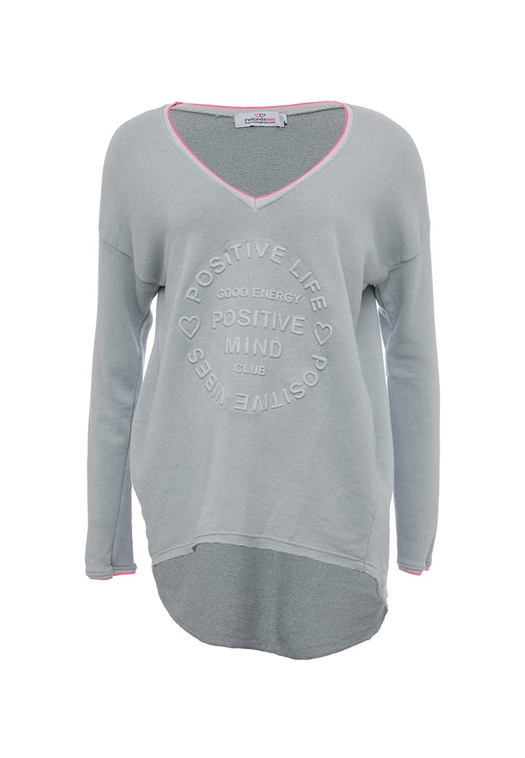 zwillingsherz Sweater lichtgrijs