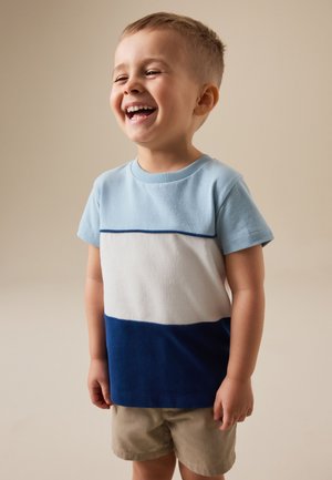 Next, SHORT SLEEVE COLOURBLOCK T-SHIRT  - REGULAR FIT - T-shirt imprimé - blue white navy