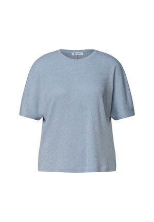 Street One, DROPPED SHOULDER SHIRT MIT GLITZERDETAILS - T-shirt basique - cashmere blue
