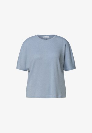 Street One, DROPPED SHOULDER SHIRT MIT GLITZERDETAILS - Camiseta básica - cashmere blue