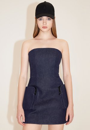 Denim dress - black-blue