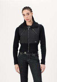 BDG Urban Outfitters SHRUNKEN ZIP THROUGH - Bomber jakna - black