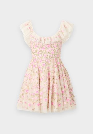 Needle & Thread LEA DITSY MICRO MINI DRESS - Day dress - cream/pink