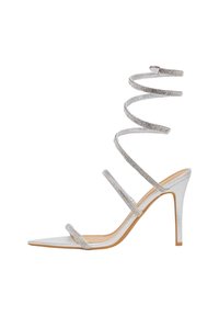 STRASS SERPENTE - Sandali con tacco - argento
