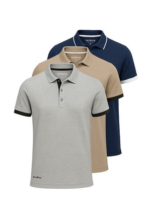 PACK OF 3 POSS - Polo - grey/brown/navy