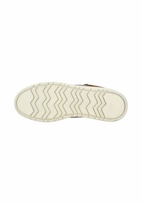 Suela de zapato con patrón de suela en zigzag, material de goma blanca y punta redondeada. Tamaño indicado como 37. Superficie suave con textura visible.