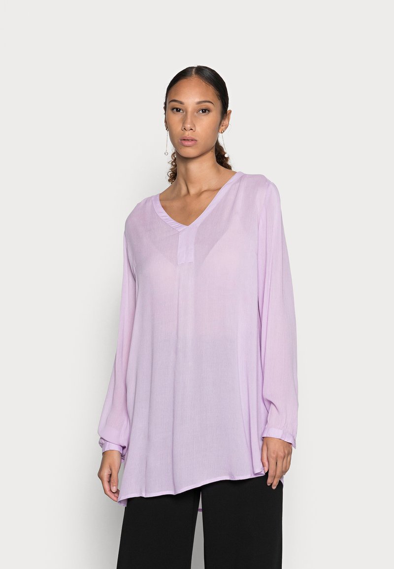 Kaffe KAAMBER V-NECK - Túnica - orchid bloom