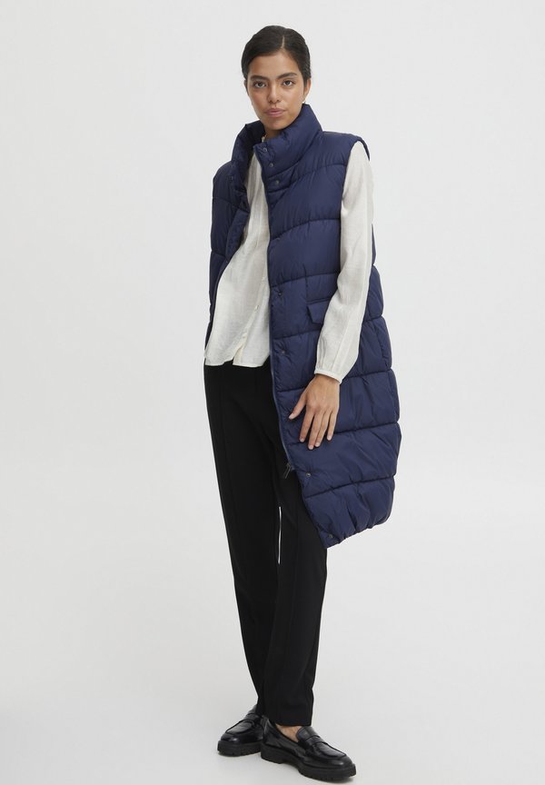 BYBOMINA - Waistcoat - peacoat