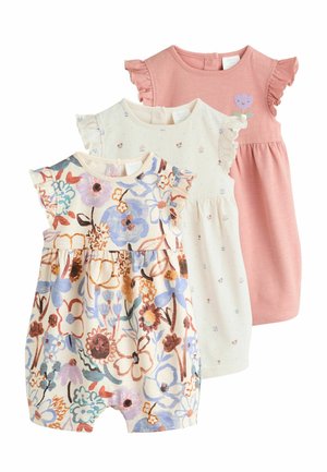 REGULAR FIT - 3 PACK  ROMPERS - Jumpsuit - lilac and ecru floral frill shoulder