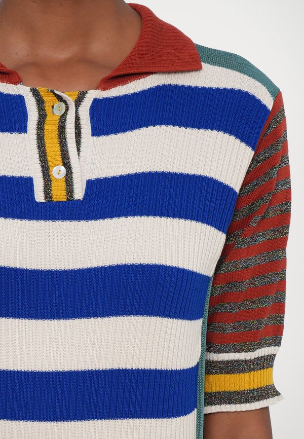 MIX POLO DRESS - Jumper dress - teal mix2