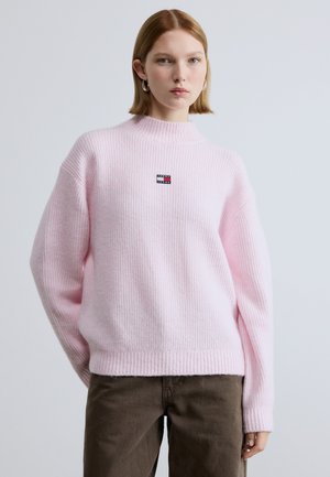 MOCKNECK BADGE SWEATER  - Maglione - light pink