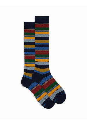 LUNGHE RIGHE - Kniestrümpfe - blue denim