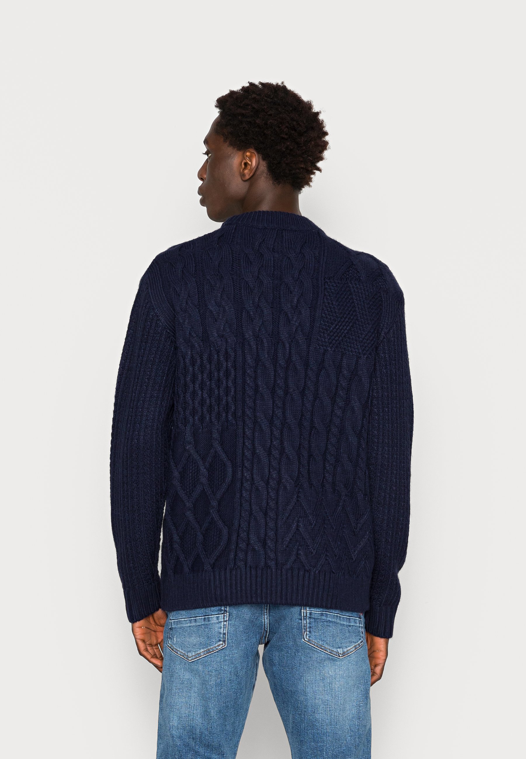 Scotch \u0026 Soda Structured Wool Blend Sweater - L, 0004 Navy