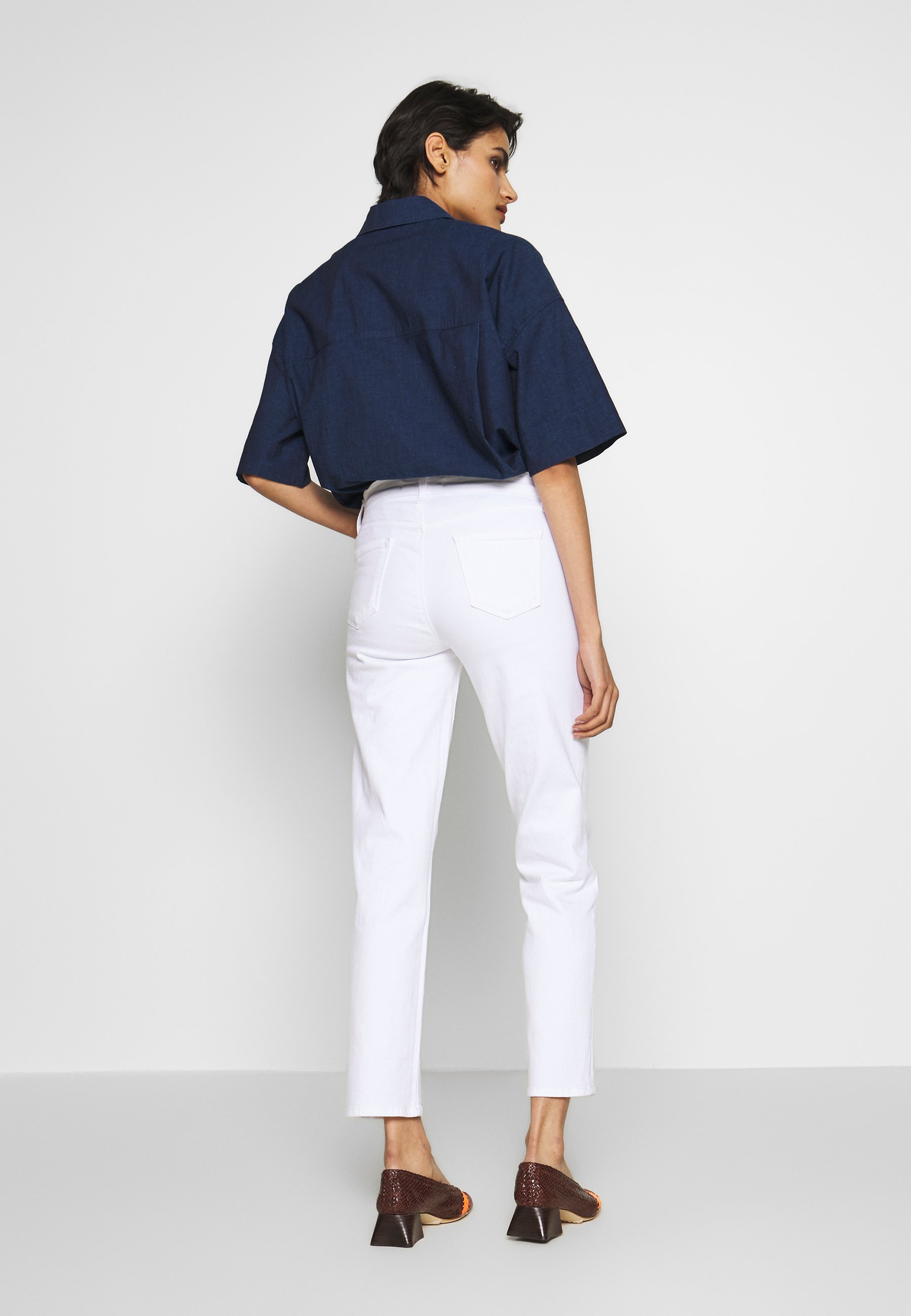 J Brand ADELE RISE Jeans straight leg white Zalando.no J Brand ADELE RISE - Jeans straight leg - white