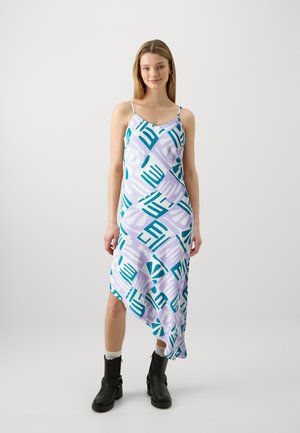 ALINA ABSTRACT TILES ASYMMETRIC DRESS - Gallakjole - pastel lilac