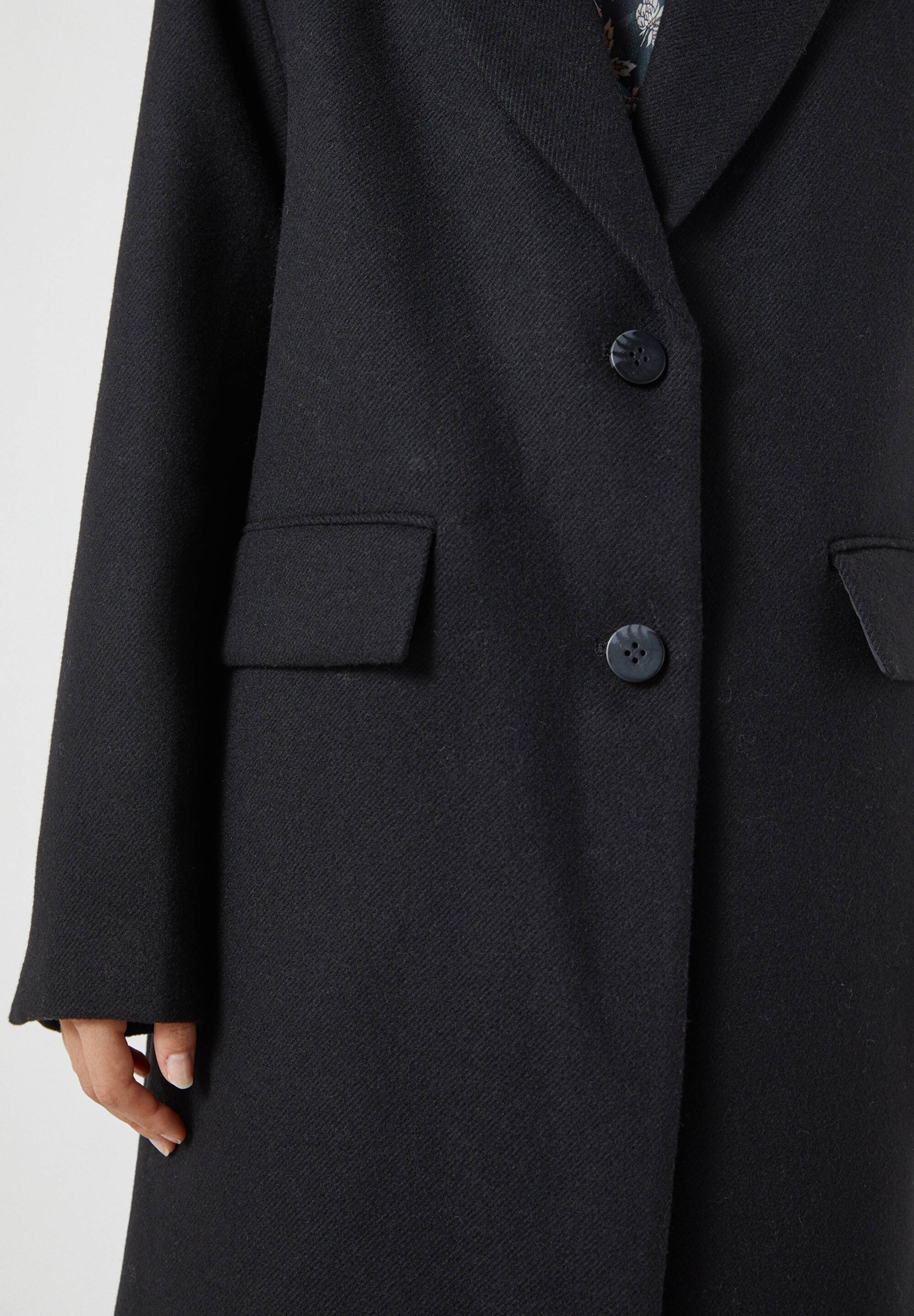 Pull and bear manteau noir Clearance
