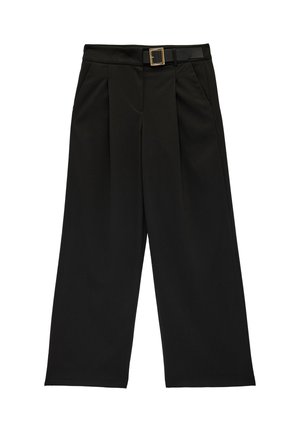 Koton, WIDE LEG - Stoffhose - black