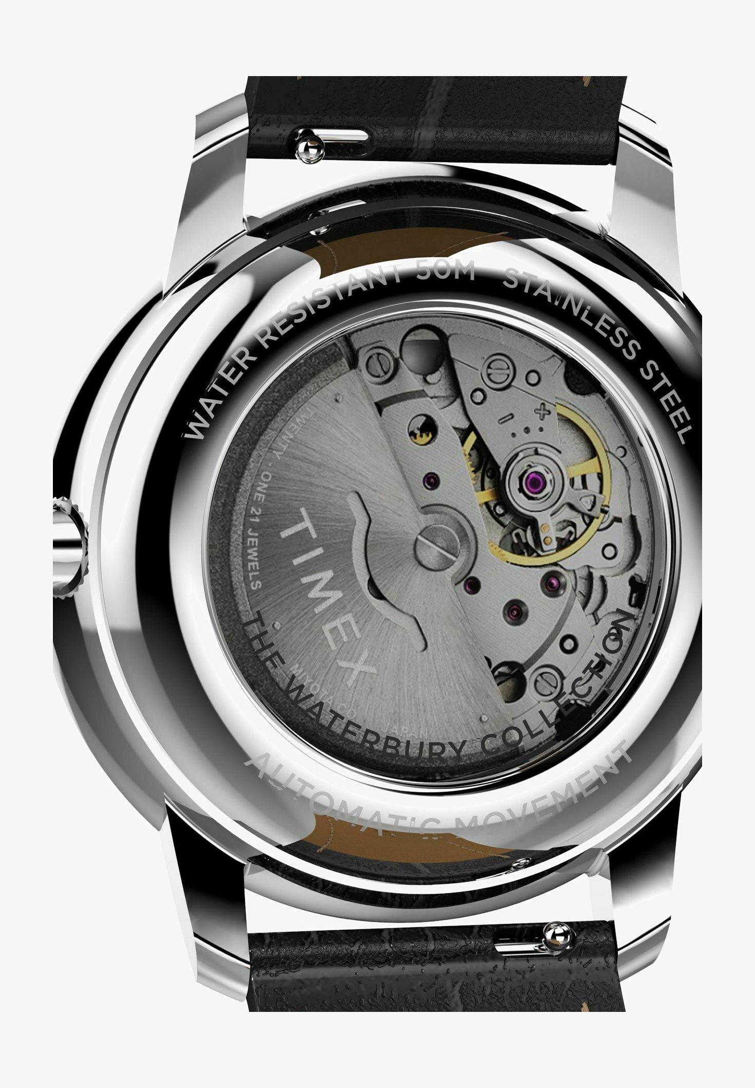 Timex Waterbury Heritage Orologio Uomo 39mm - Cronografo Con Tachimetro, Cinturino In Acciaio Inox, Quadrante Nero
