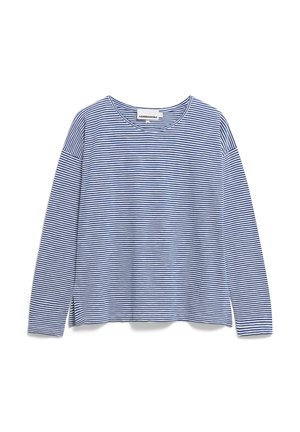 ARMEDANGELS XIANAA LOVELY STRIPES - Long sleeved top - oatmilk lapis blue