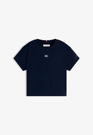 Tommy Hilfiger, TONAL FLAG - Обикновена тениска - dark night navy